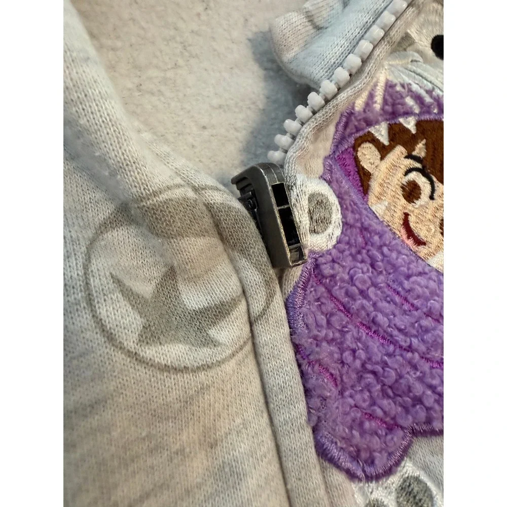 Disney 100 Boys Grey Lightning McQueen Boo Dory Zip Up Hoodie Size 5